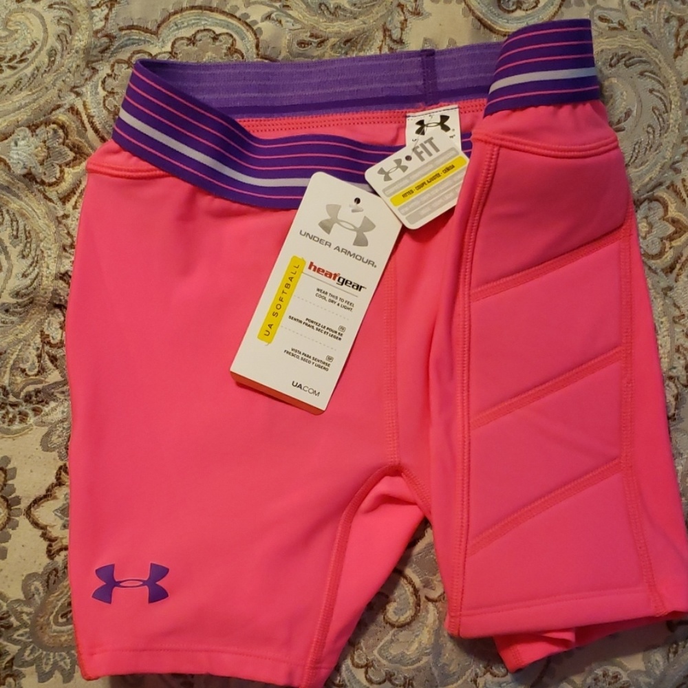 Under Armor Youth Large pink softball shorts